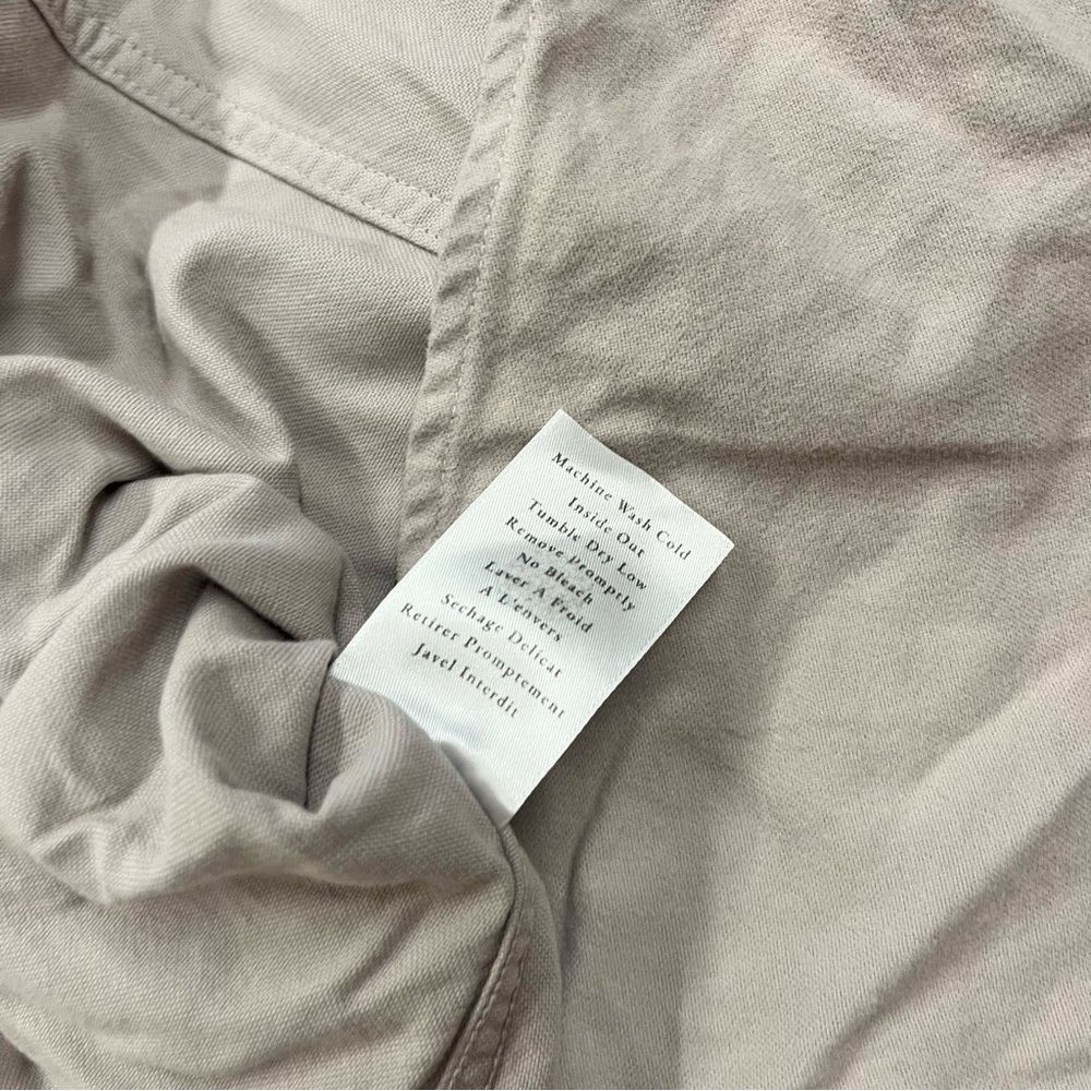 Frank & Eileen Medium Shirt Womens Barry Tan Khaki Long Sleeve Button Front - Picture 10 of 12
